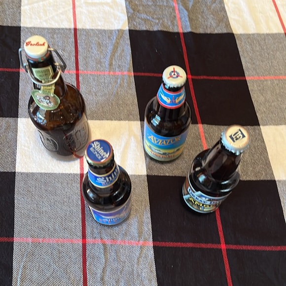 Collectible Beer Bottles (4) VTG with lids - Picture 2 of 3